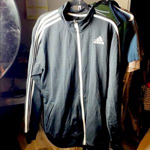 Adidas striped zip up